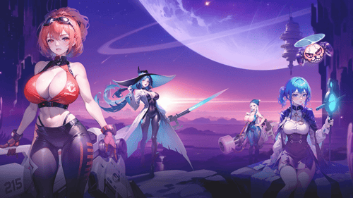 A group of Valkyries active in the universe, possessing powerful abilities, are seeking powerful space ships to join